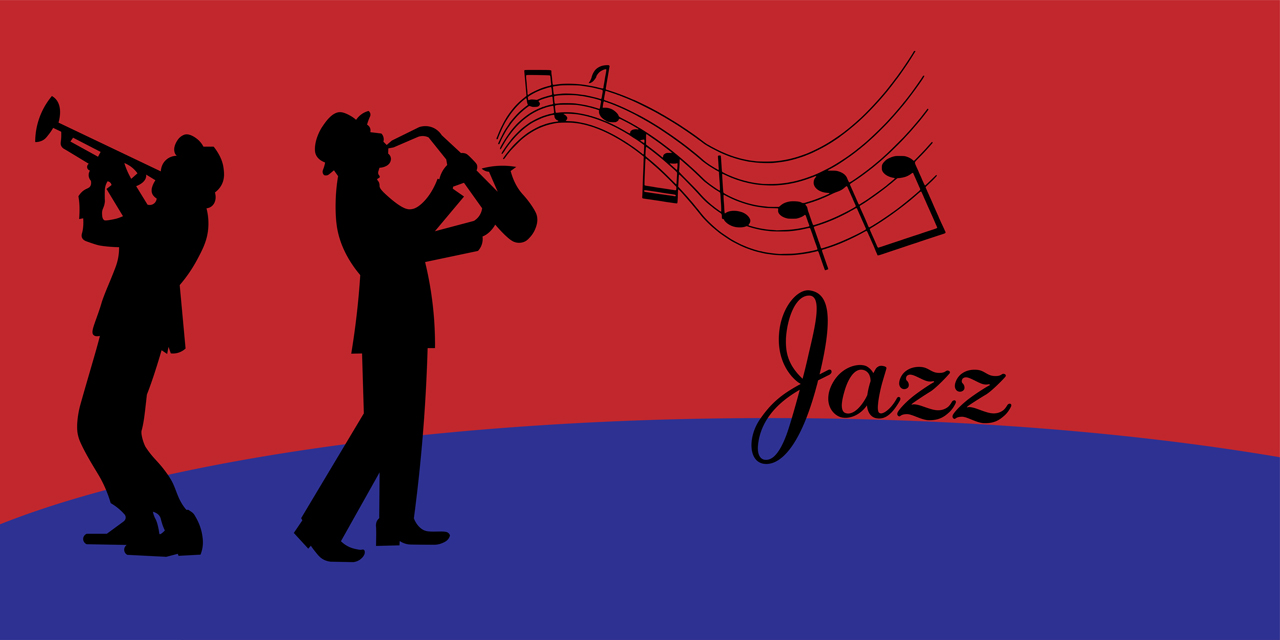 Titelbild zum Jazz-Monat April (Grafik: JK Chebli)