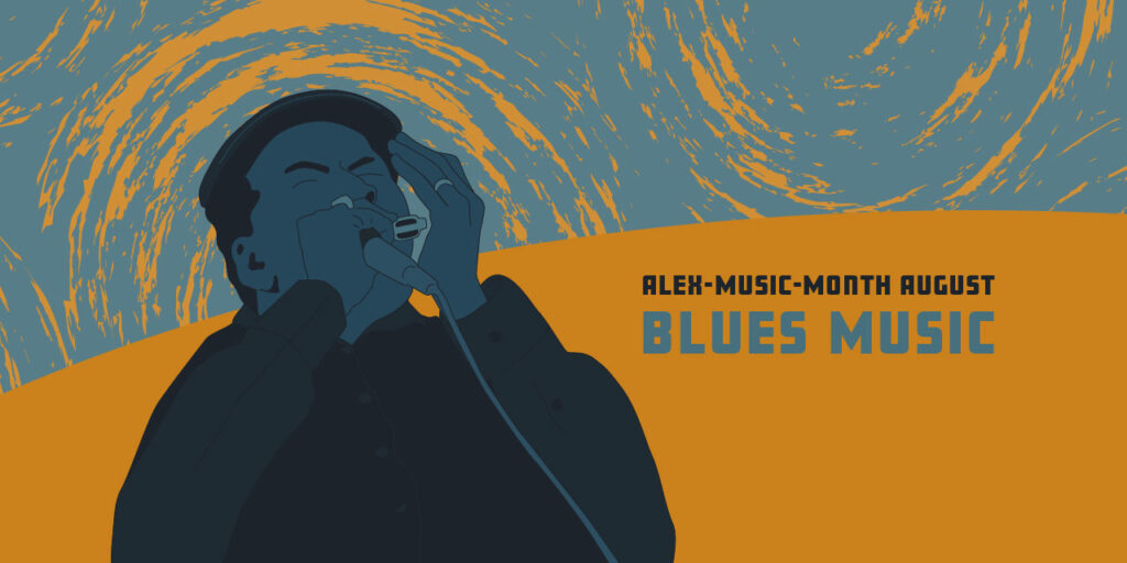 Titelgrafik zum Artikel »Blues« im Alex-Musikmonat August