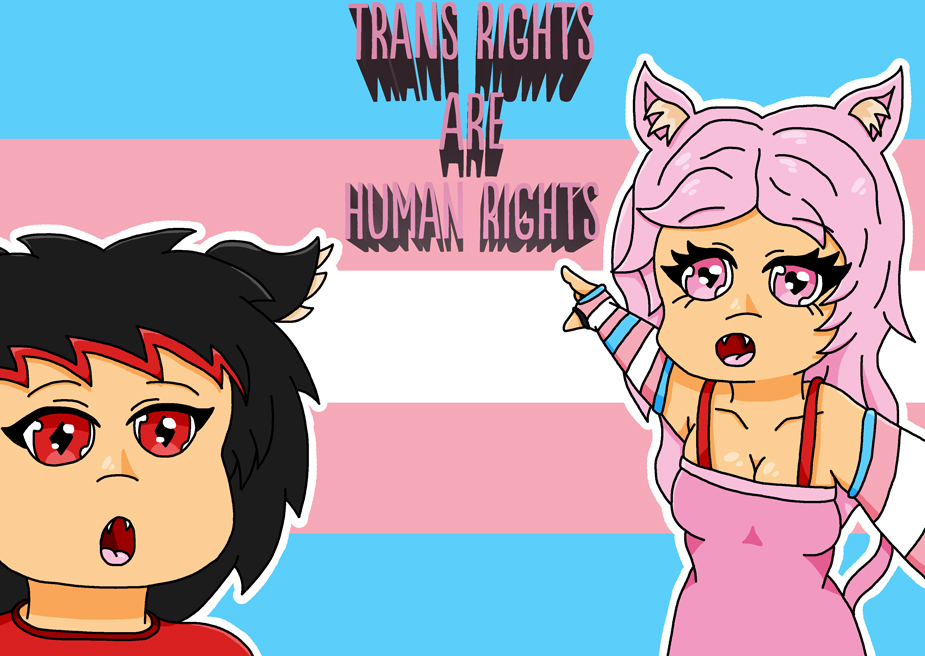 "Trans Rights are Human Rights" – Illustration von Serdar Dogan