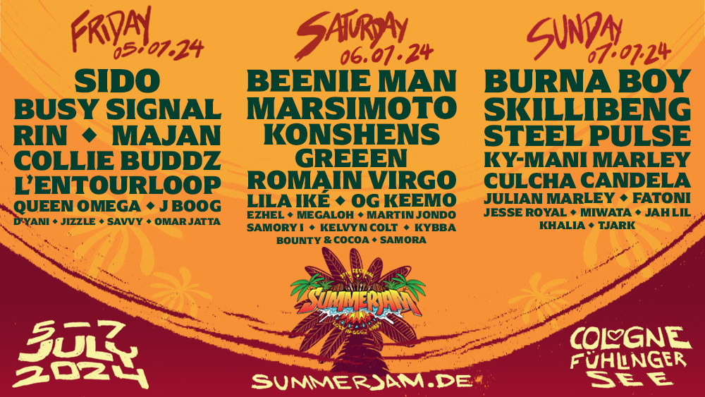 Summerjam 2024 Programm