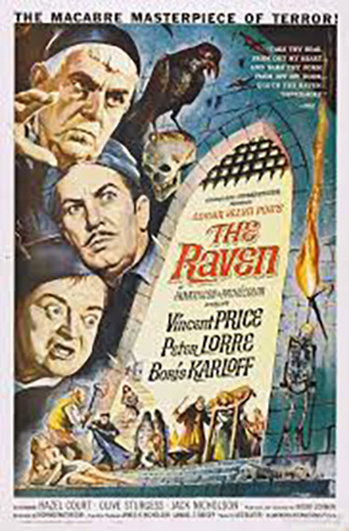 Filmplakat zu „The Raven“ mit Vincent Price, Peter Lorre, Boris Karloff