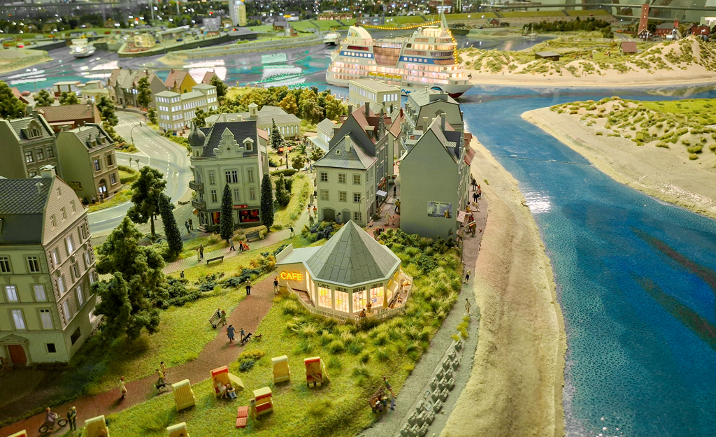 Blick auf einen Teil von Norderney im Leeraner Miniaturland