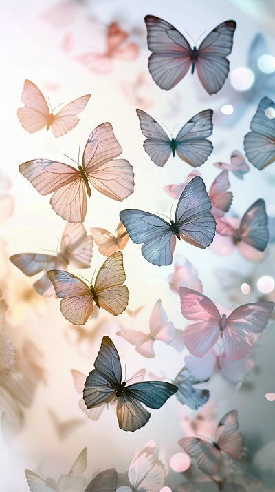 Schmetterlinge (KI-generiert) zum Beitrag »Ich wünsche mir zum neuen Jahr ...«